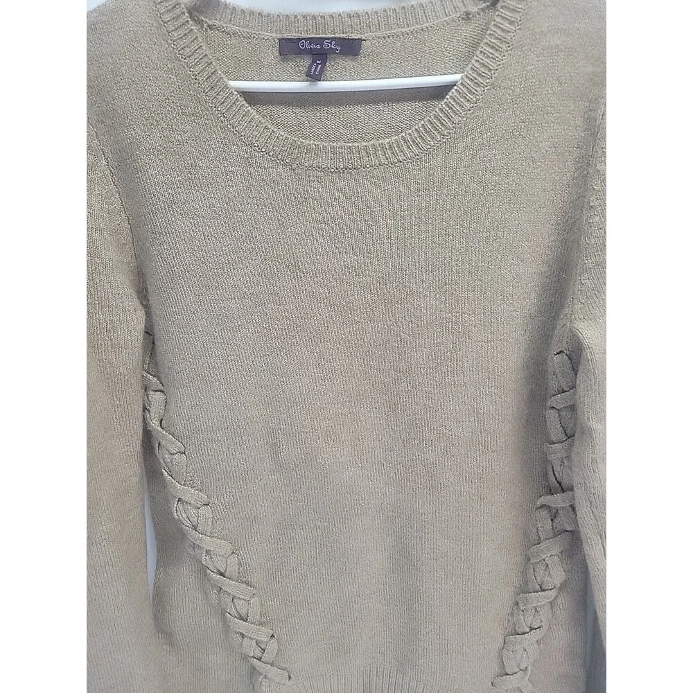 Olivia Sky Brown Soft Knitted Sweater‎ Sz M